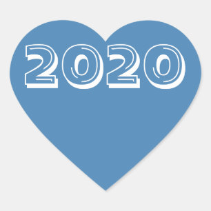 Cœur Classe de Sticker Coeur Bleu Acier 2020 par Janz