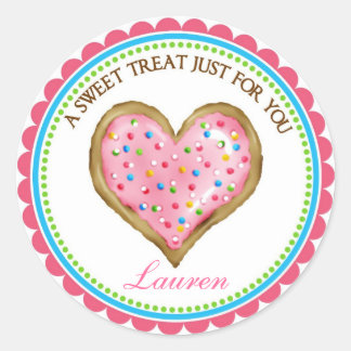 Coeur Coeur Cookie avec Sprinkers Stickers
