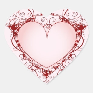 Cœur Coeur orné - Sticker