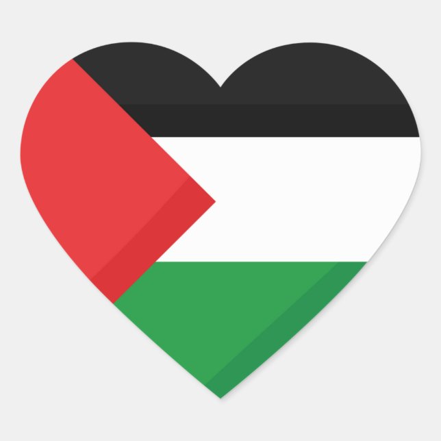 Cœur Coeur palestinien 1 1/2 Sticker (Feuilles de 20) (Devant)