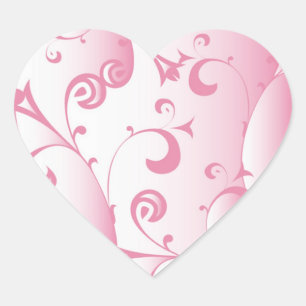 Cœur Coeur rose décoratif - Sticker