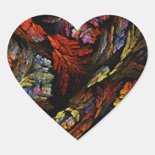 Cœur Coloris Harmony Abstrait Art Heart Sticker