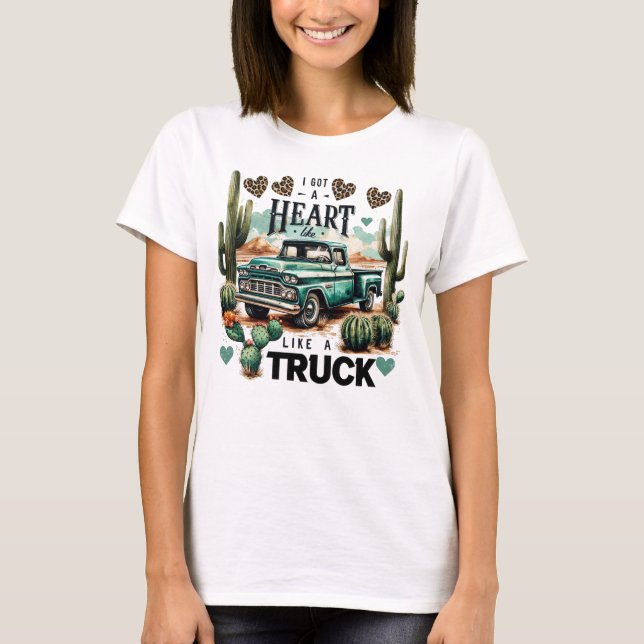 Coeur Comme Un T-shirt Camion (Devant)