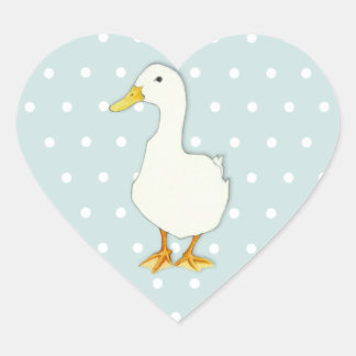 Cœur Cool de canard points Sticker de coeur