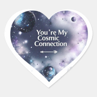 Cœur Cosmic Love Heart Sticker - Unique cadeau de Valen