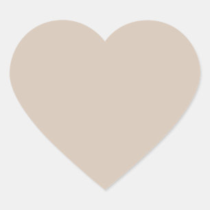 Cœur Couleur de tendance - Sticker en Taupe souple