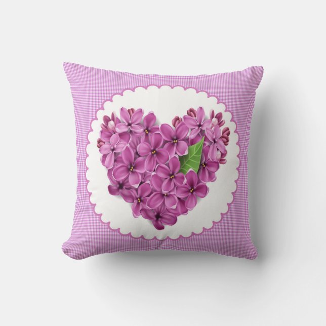 coeur coussin de la fleur lilas (Recto)