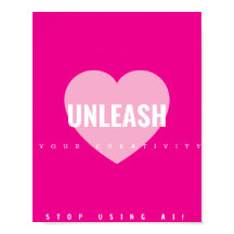 Coeur Créativité Poster Artiste Non AI