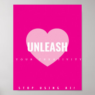 Coeur Créativité Poster Artiste Non AI