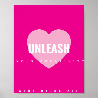 Coeur Créativité Poster Artiste Non AI