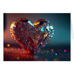 Coeur cristal rouge