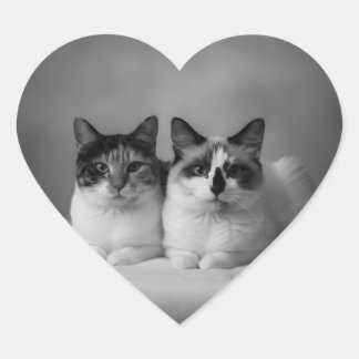 Cœur Custom Pet Portrait Heart Sticker