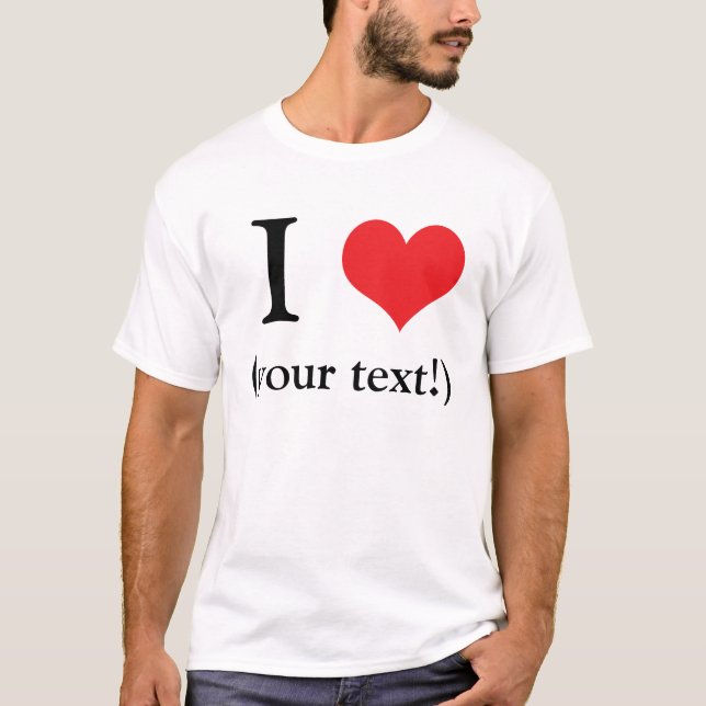 Coeur customisé d'I mon T-shirt (Devant)