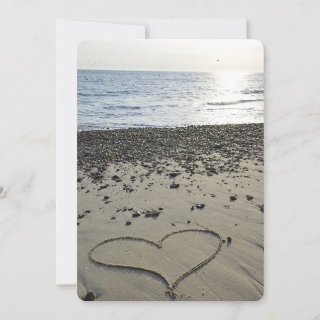 Coeur d'amour dans le sable (Devant)