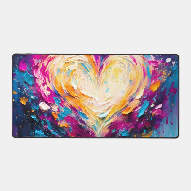 Cœur d'amour moderne abstrait coloré (Recto)