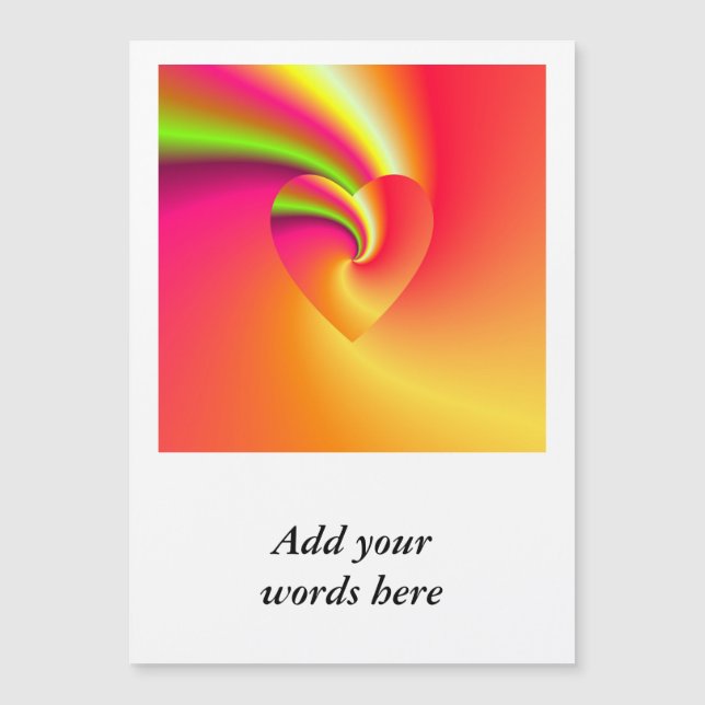Coeur d'amour Rainbow Swirl (Devant)