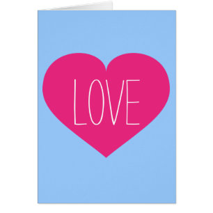 Coeur d'amour rose chaud