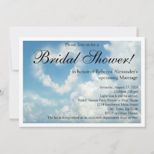 Coeur dans les nuages, Invitations de douche nupti