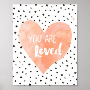 Coeur d'aquarelle de décoration pour fille