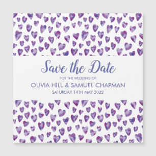 Coeur d'aquarelle pourpre