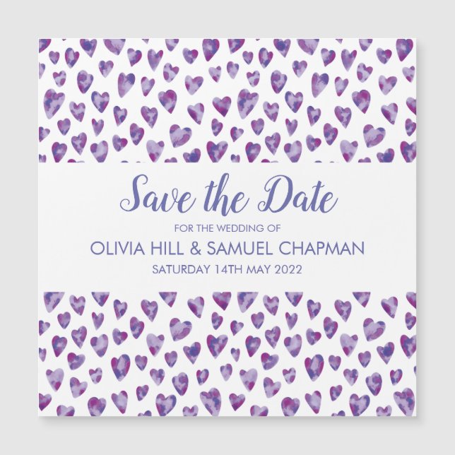 Coeur d'aquarelle pourpre (Devant)