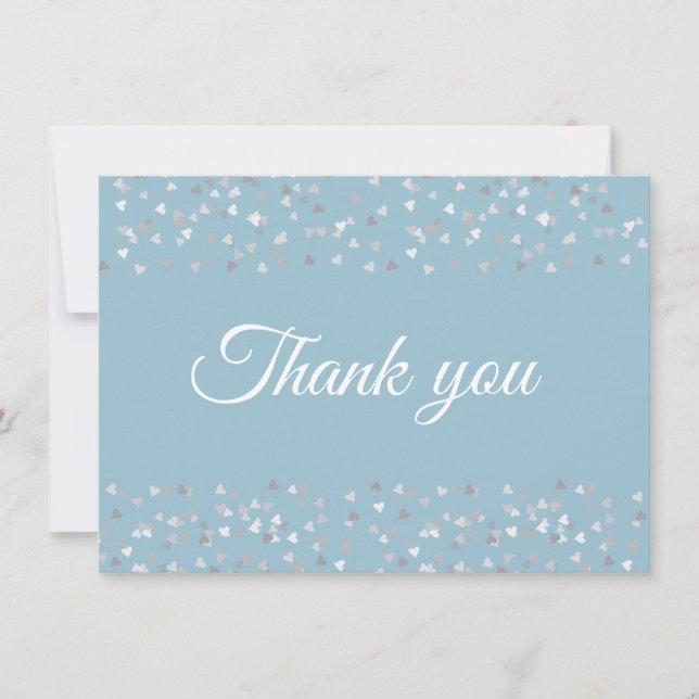 Cœur d'Argent Confetti Script Merci (Devant)