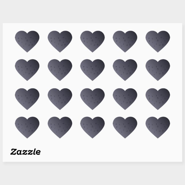 Cœur Dark Ombre Musical Notes Sticker Coeur (Feuille)
