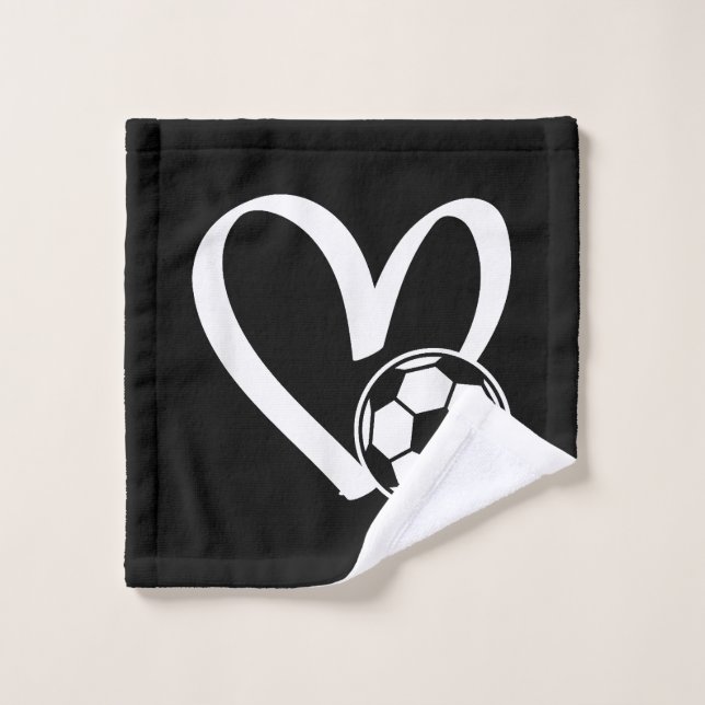 Coeur de balle de football (Gant de toilette)