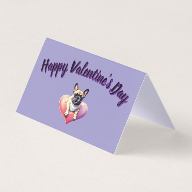Cœur de bouledogue français pour la Saint-Valentin (Back)