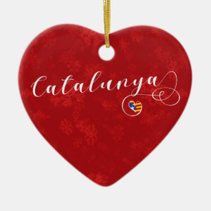Coeur de Catalunya, ornement d'arbre de Noël,