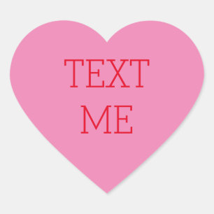 Coeur de conversation rose bonbon Sticker texte pe