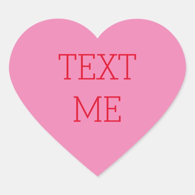 Coeur de conversation rose bonbon Sticker texte pe (Devant)