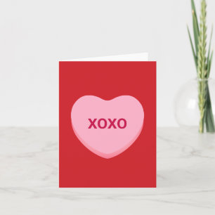 Coeur de conversation rose rouge XOXO Saint Valent