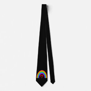 Coeur De cravate Avec Paw Sous Un Arc En Ciel