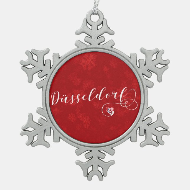 Coeur de Düsseldorf, Ornement d'arbre de Noël, All (Devant)