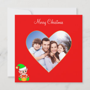 Cœur de famille personnalisé et Noël de lutin mign