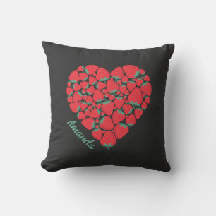 Coeur de fraise parfait Couple Coussin
