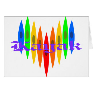 Coeur de kayak d'arc-en-ciel