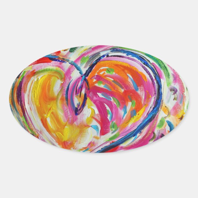Coeur de la joie Peinture Stickers Art Étiquette (Devant)