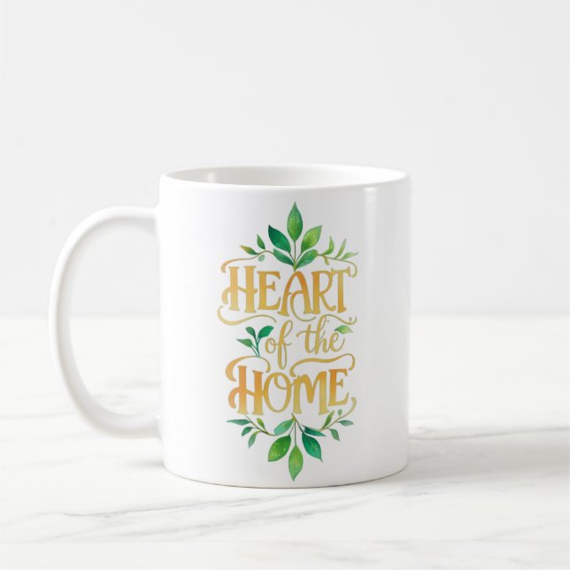 Coeur de la maison | Mug de nom personnalisé (Gauche)