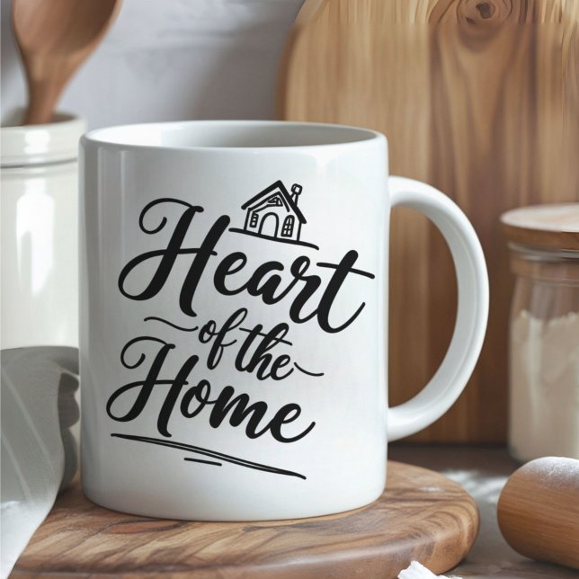 Coeur de la maison | Mug de nom personnalisé (Créateur téléchargé)