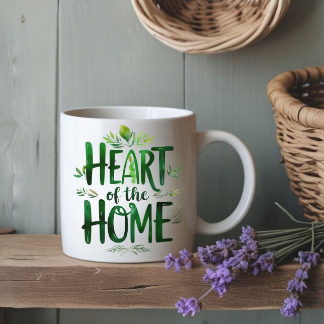 Coeur de la maison | Mug de nom personnalisé (Créateur téléchargé)