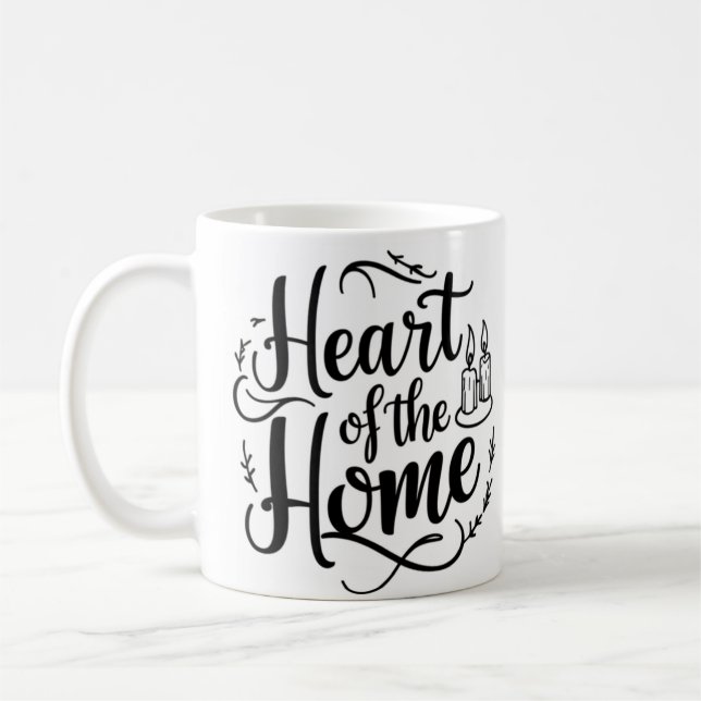 Coeur de la maison | Mug de nom personnalisé (Gauche)