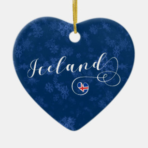 Coeur de l'Islande, ornement d'arbre de Noël