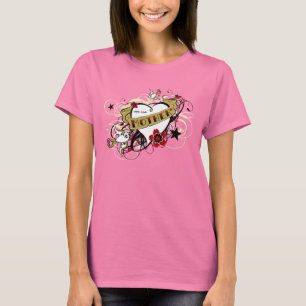 Coeur de MAMAN de tatouage et T-shirt
