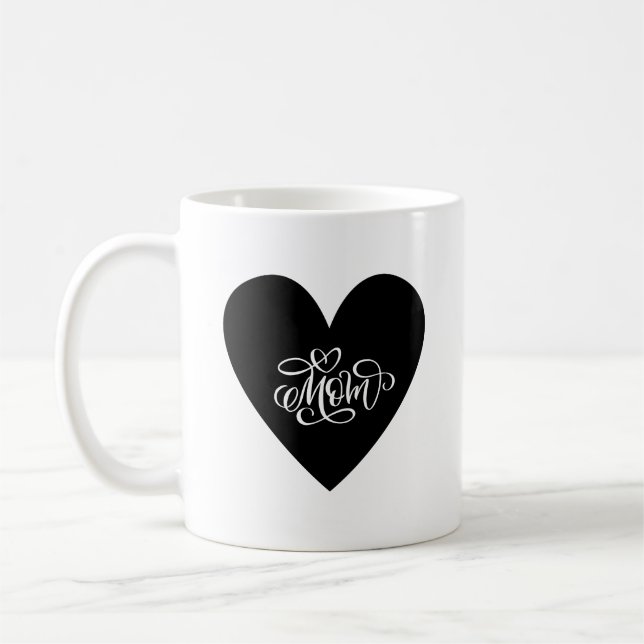 Coeur de maman Mug - Élégant et aimant (Gauche)
