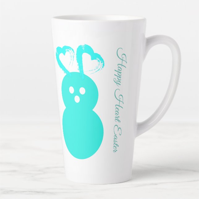 Coeur de Pâques Rabbit Latte Mug (Droite)
