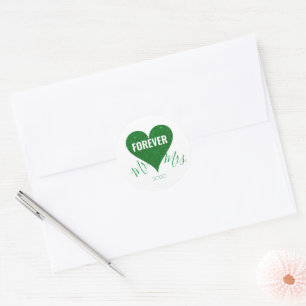 Coeur de Parties scintillant verte M+Mme Sticker r