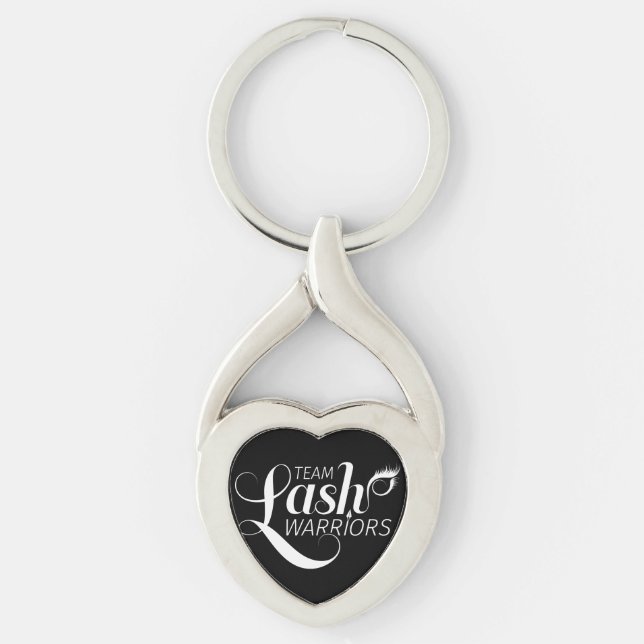 Coeur de porte-clés de guerriers de mèche d'équipe (Devant)