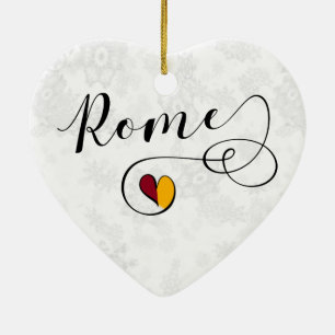 Coeur de Rome, ornement d'arbre de Noël, Italie